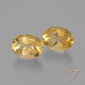 Gemme di Citrino Arancio chiaro-Oro naturale da 3.56 ct, Ovale, VVS-VS