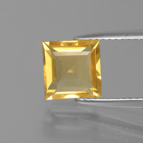 Citrino naturale oro da 1,77 ct, quadrato, VVS-VS