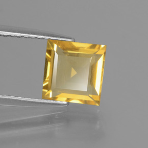 Citrino naturale oro da 1,77 ct, quadrato, VVS-VS