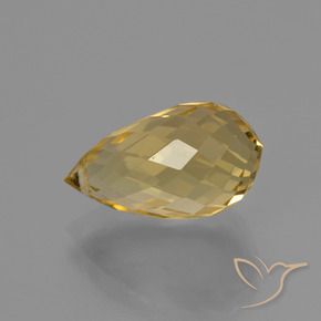 Citrino Dorato chiaro naturale da 3.74 ct, Taglio briolette, VVS-VS