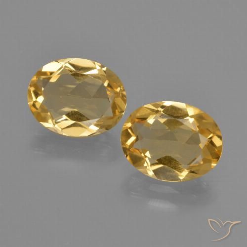 Gemme di Citrino Arancio Dorato Profondo naturale da 2.98 ct, Taglio ovale, VVS-VS