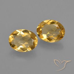 Gemme di Citrino Dorato medio-scuro naturale da 2.53 ct, Ovale, VS