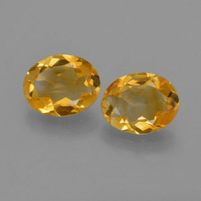 Citrino naturale giallo da 2,54 ct, taglio ovale, VS