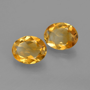 Citrino naturale giallo da 2,54 ct, taglio ovale, VS