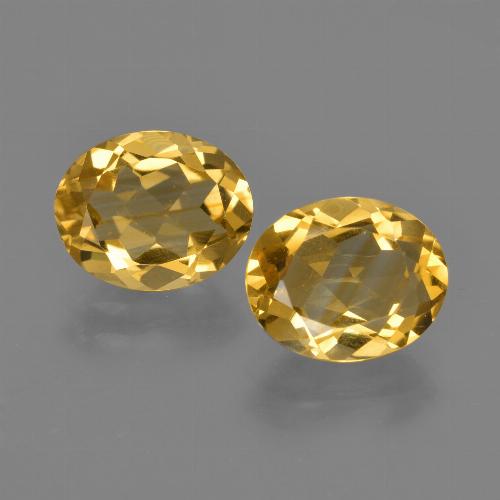 Gemme di citrino arancio dorato profondo naturale da 3,31 ct, taglio ovale, VVS-VS