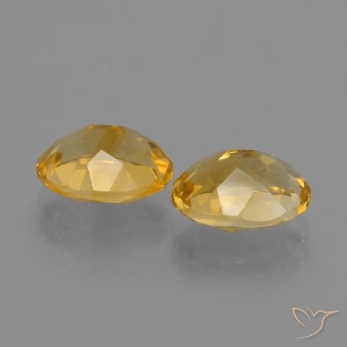 Gemme di Citrino Medium Light Orange-Gold naturale da 3.30 ct, Ovale, VVS