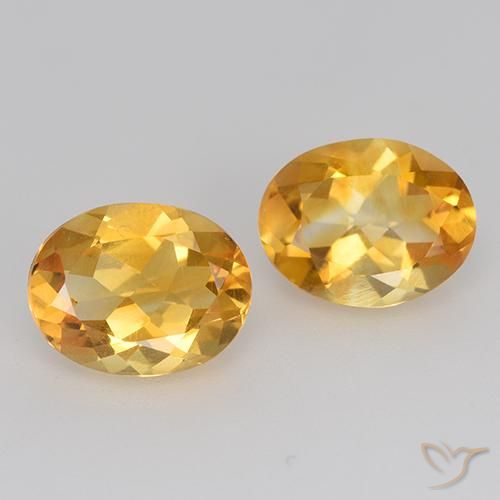 3.02ctw Naturale Arancio Dorato Profondo Citrino, Ovale, VS