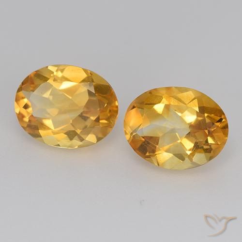 Gemme di Citrino Arancio Dorato Profondo naturale da 3.02 ct, Ovale, VS