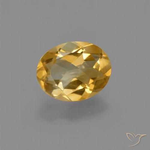 Citrino naturale dorato da 1,40 ct, taglio ovale, VVS-VS