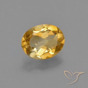 Citrino naturale dorato da 1,40 ct, taglio ovale, VVS-VS