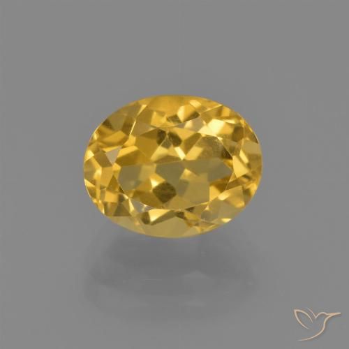2.09ct Naturale Arancio Dorato Profondo Citrino, Ovale, VVS-VS