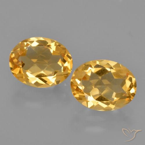 3.40ctw Naturale Arancio-Oro Citrino, Ovale, VVS-VS