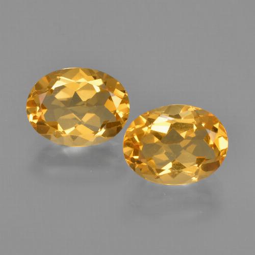 Gemme di Citrino Arancio medio-chiaro-oroG naturale da 3.51 ct, Taglio ovale, VVS-VS