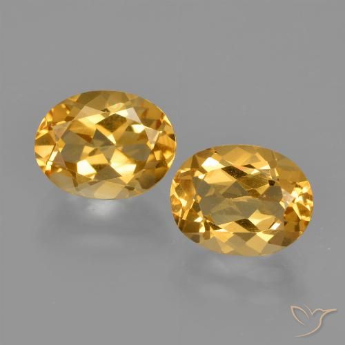 Gemme di Citrino Arancio Dorato Profondo naturale da 3.35 ct, Taglio ovale, VVS-VS