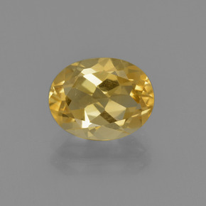 Citrino naturale dorato da 1,72 ct, taglio ovale, VS