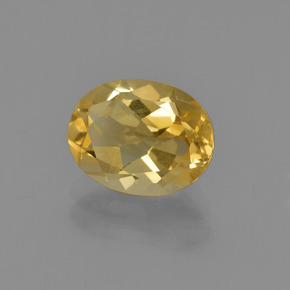 Citrino naturale dorato da 1,72 ct, taglio ovale, VS