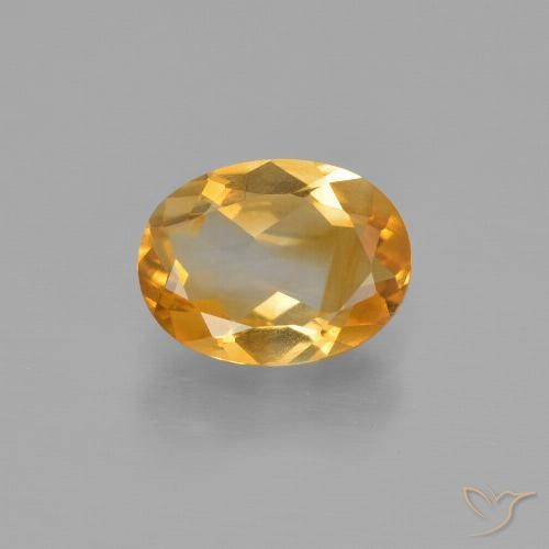 1.38ct Naturale Arancio Dorato Profondo Citrino, Ovale, VS
