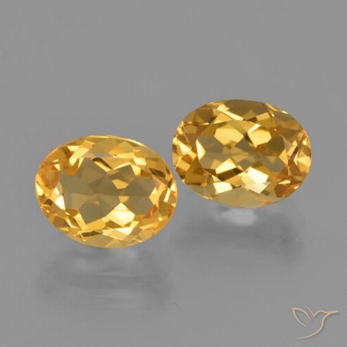 Citrino naturale dorato da 3,69 ct, taglio ovale, VVS-VS