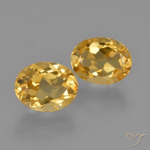 Citrino naturale dorato da 4,04 ct, taglio ovale, VVS-VS