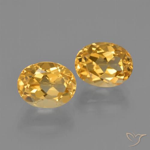 Gemme di citrino arancio chiaro-oro naturale da 3,82 ct, taglio ovale, VVS-VS