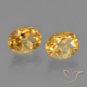 Gemme di citrino arancio chiaro-oro naturale da 3,82 ct, taglio ovale, VVS-VS