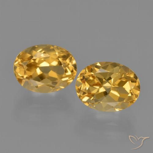 4.13ctw Naturale Arancio chiaro-Oro Citrino, Ovale, VVS-VS