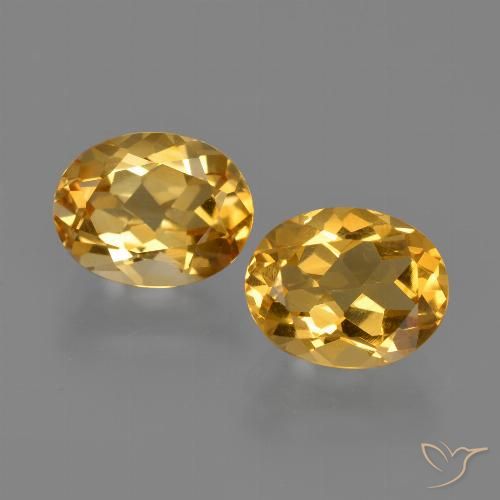 Citrino naturale dorato da 3,64 ct, taglio ovale, VVS-VS