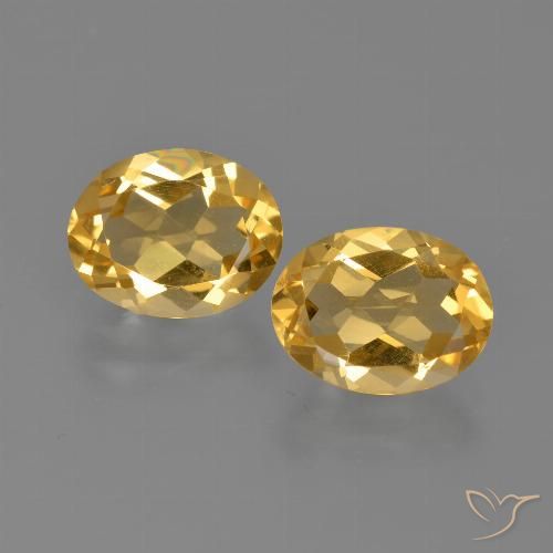 3.06ctw Naturale Arancio Dorato Profondo Citrino, Ovale, VVS-VS