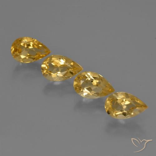 3.16ctw Naturale Arancio-Oro Citrino, Forma a pera, VS
