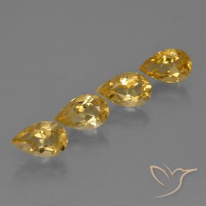Gemme di Citrino Arancio-Oro naturale da 3.16 ct, Forma a pera, VS