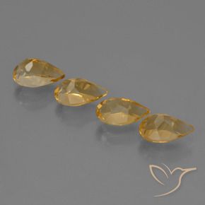 Gemme di Citrino Arancio-Oro naturale da 3.16 ct, Forma a pera, VS