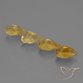 Gemme di Citrino Dorato scuro naturale da 3.03 ct, Forma a pera, VS
