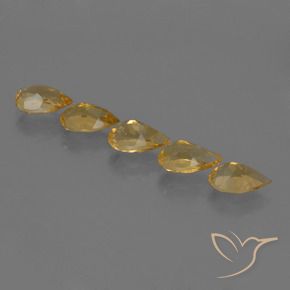 Gemme di Citrino Dorato naturale da 3.56 ct, Forma a pera, VS