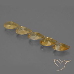 Gemme di Citrino Dorato naturale da 3.27 ct, Forma a pera, VS