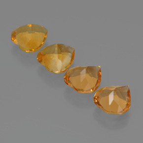 Citrino naturale dorato da 3,62 ct, a forma di cuore, VS