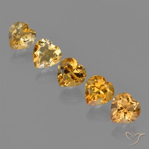4.51ctw Naturale Arancio intenso-OroG Citrino, Cuore, VVS-VS