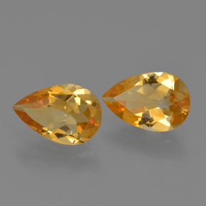Citrino naturale dorato da 2,00 ct, taglio a pera, VVS-VS