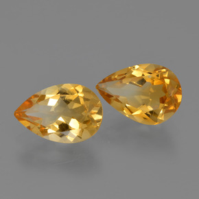 Gemme di Citrino Arancio intenso-OroG naturale da 2.41 ct, Forma a pera, VVS-VS