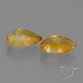 Gemme di Citrino Arancio intenso-OroG naturale da 2.30 ct, Forma a pera, VS