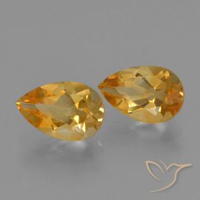Gemme di Citrino Arancio intenso-OroG naturale da 2.38 ct, Forma a pera, VVS