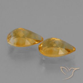 Gemme di Citrino Arancio intenso-OroG naturale da 2.38 ct, Forma a pera, VVS