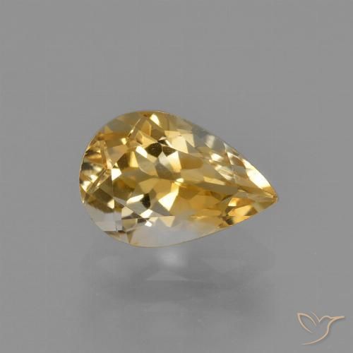 1.24ct Naturale Dorato Citrino, Forma a pera, VVS-VS