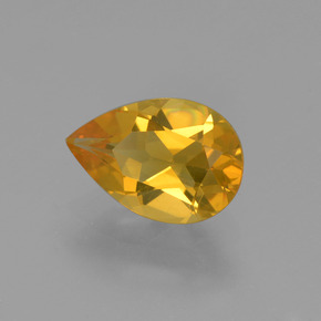 Citrino Giallo oro naturale da 1.18 ct, Forma a pera, VS