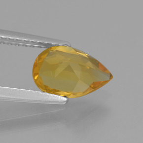Citrino Giallo oro naturale da 1.18 ct, Forma a pera, VS
