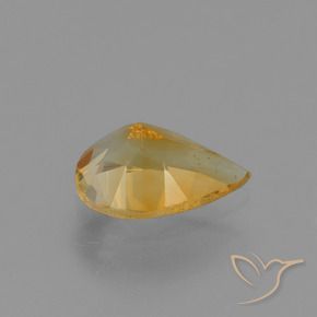 Citrino Arancio intenso-OroG naturale da 1.09 ct, Forma a pera, VS