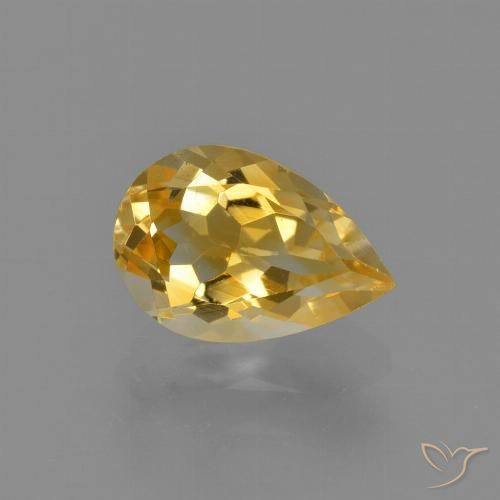 1.24ct Naturale Dorato Citrino, Forma a pera, VVS-VS