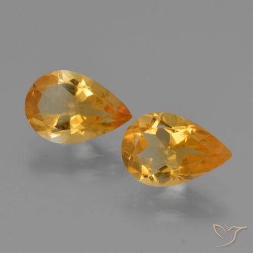 1.90ctw Naturale Arancio intenso-OroG Citrino, Forma a pera, VVS
