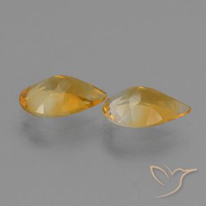 Gemme di Citrino Arancio intenso-OroG naturale da 1.90 ct, Forma a pera, VVS