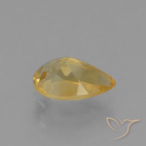 Citrino Arancio intenso-OroG naturale da 1.25 ct, Forma a pera, VVS-VS