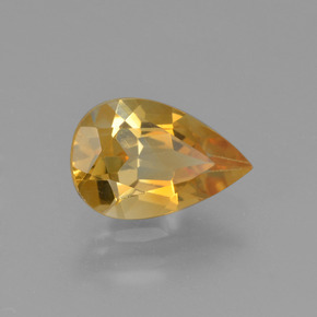 Citrino naturale dorato da 1,13 ct, taglio a pera, VVS